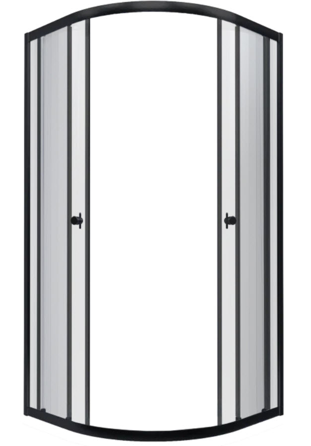 Душевая шторка Альфа-Блэк 90х90, 1/4 круга (1 место)(_1_)