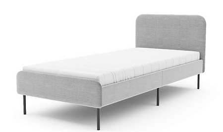 Кровать ЭЛИСА 200х090 тк. Vissle Серый (grey eu)	