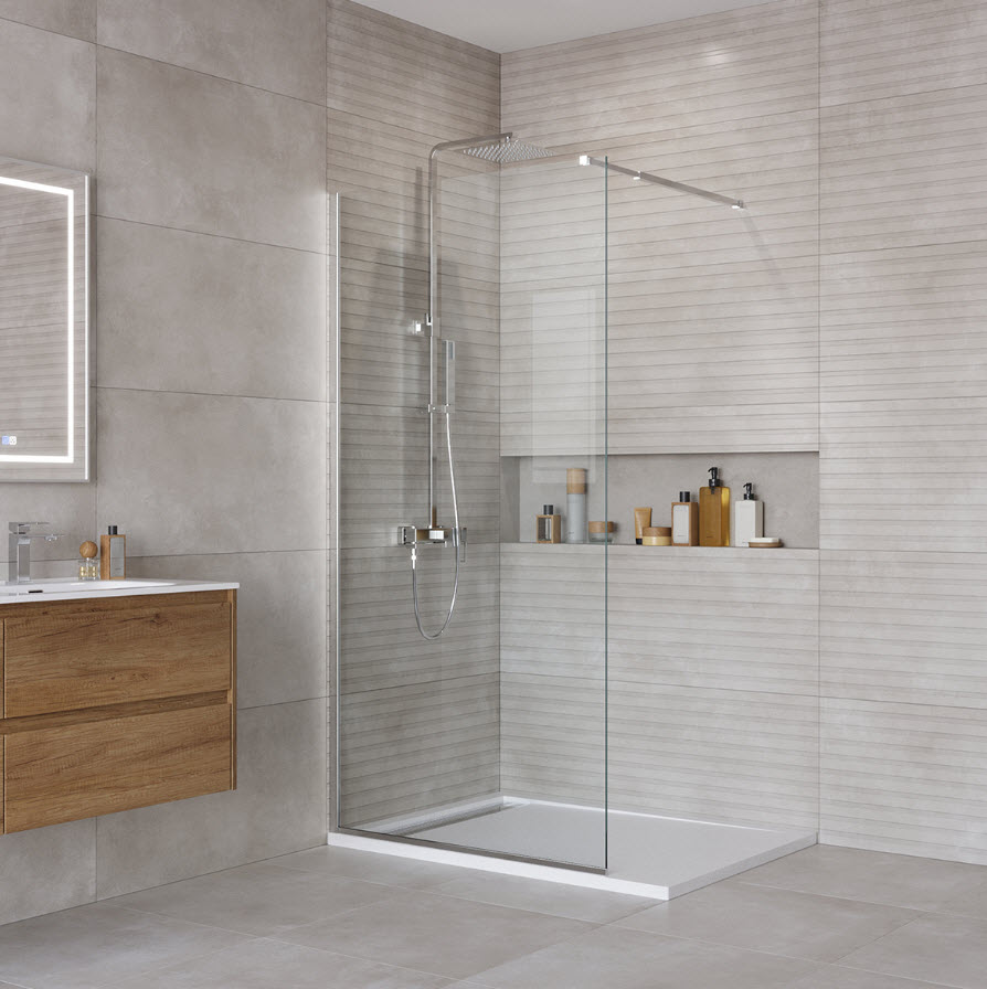 Душевая перегородка с односторонним входом 900x1950 мм (_1_)