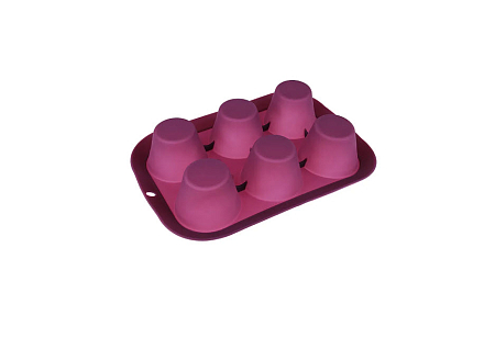 Форма для выпечки 6 ячеек 28,8x19,8х5,3см, силикон SATOSHI Алион ***