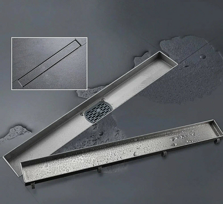 Трап душевой из нержавеющей стали 70х700 мм GAPPO (сухой и мокрый затвор) (5)