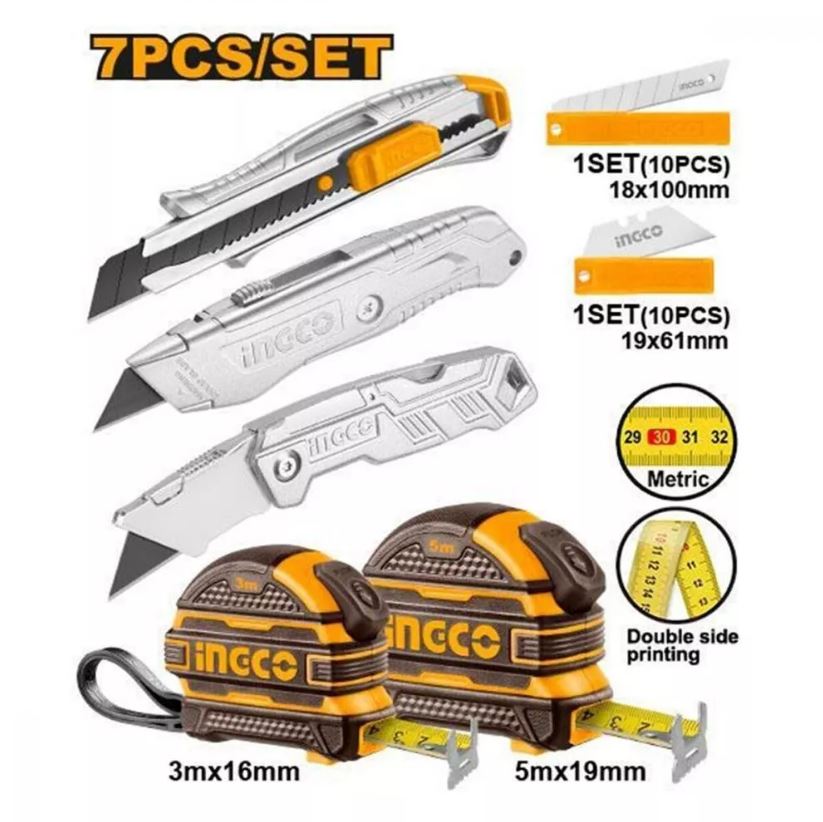 Набор рулеток и строительных ножей SUPER INGCO HMK23039 INDUSTRIAL