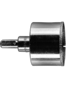 Коронка алмазная по кафелю и стеклу, d=50 мм, зерно Р 60, в сборе с центр сверлом и имбусовым(_10_)