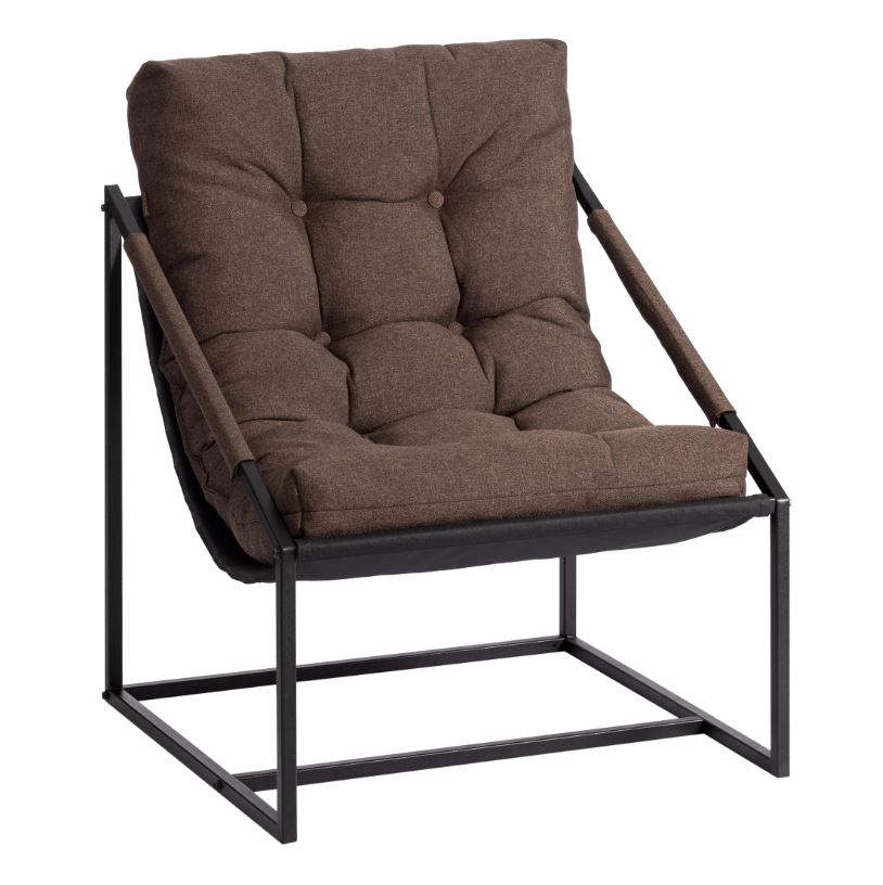 Кресло Charli без подлокотника [рогожка, коричневый, 70х70х84 см]															