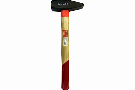 Молоток слесарный Bohrer 500 г. с деревянной рукояткой (квадратный боек (10)