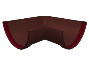 Угол желоба 90 универс, шоколадный GL Standart 120/87 ПВХ (24)