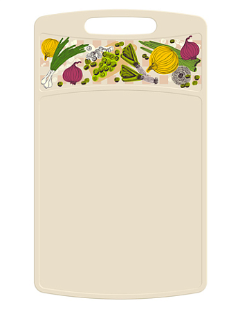 Доска разделочная 335*220мм декор Светло-бежевый (20) 222109025/0199