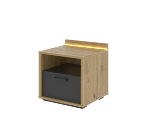 Тумба KUBO  прикроватная Артизан/Чёрный 71705577 9 (+подцветка)