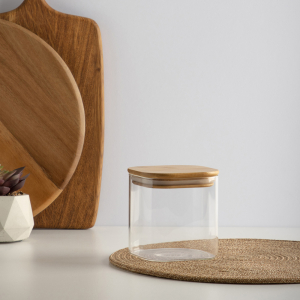 Банка для хранения VETTA ЭКО, 750мл, стекло, бамбук
