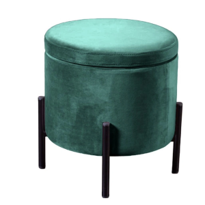 Пуф 1 Grand ,  круглый (Barkhat 19,Barkhat 19,Barkhat 19,3,Опора, цвет черный, матовый)