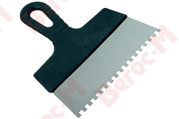 Шпатель нержавеющий 150мм зуб 6х6мм