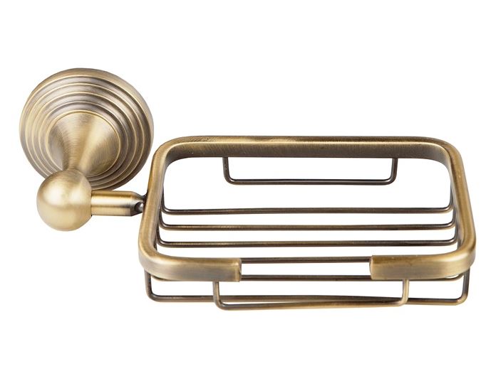 Мыльница металлическая с держателем Zenfort коллекция "Бронза", бронза матовый																