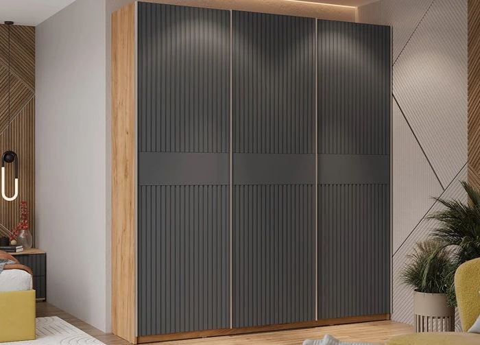 Шкаф-купе Оскар 3х-дверный (1800) (Дуб Крафт Золотой)																				