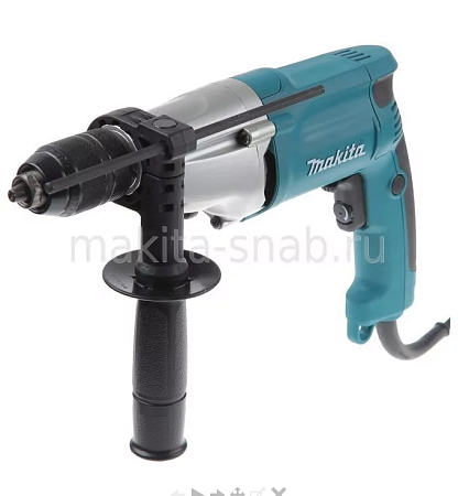 Дрель MAKITA 720 Вт, 13 мм, 1 скорость: 0-1200; 2 скорость: 0-2900 об/мин, коробка