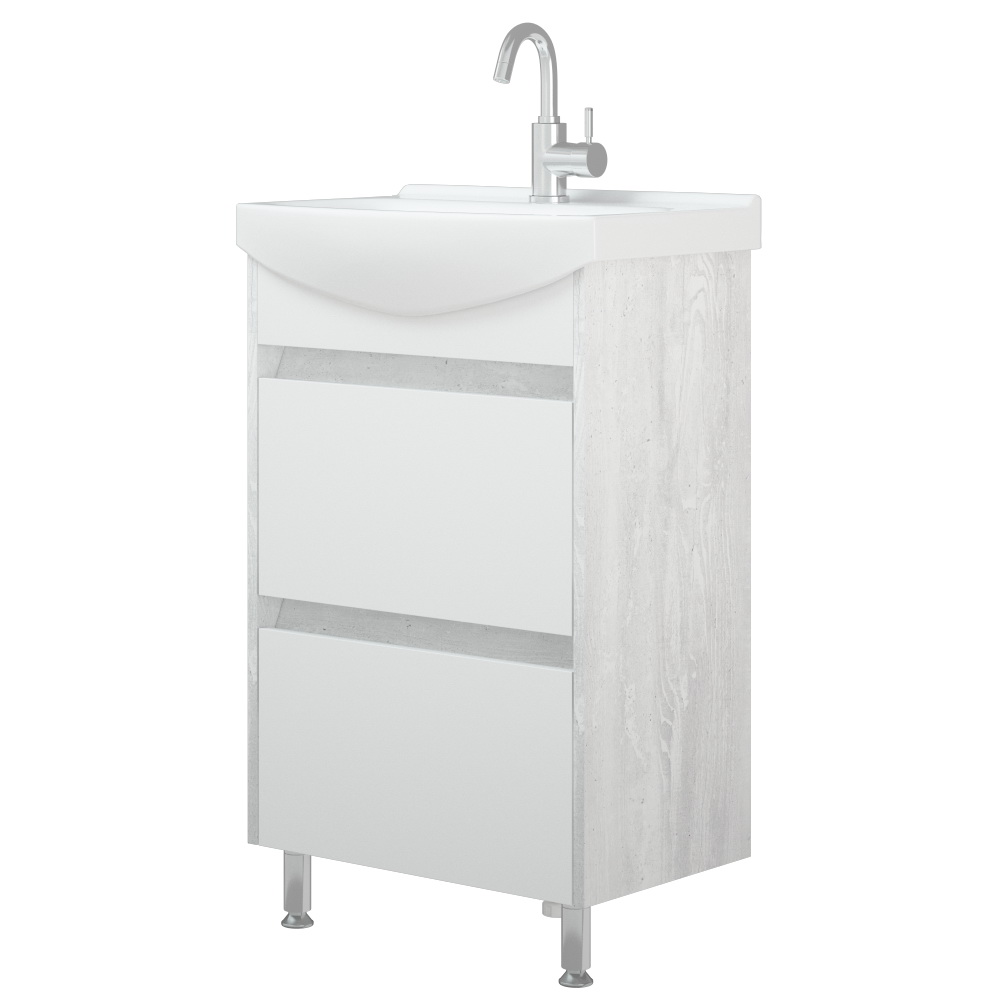 Тумба Орегон 55 Z2 Пайн + Раковина УЮТ 55 (1)