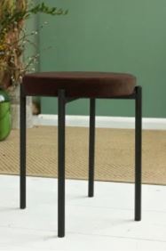 Табурет CINDY черный/Конфетти Корица (сиденье ПРЕМИУМ Макси)