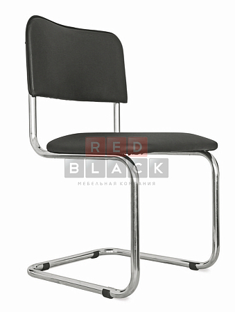 Стул Сильвия хром кож/зам (черный)