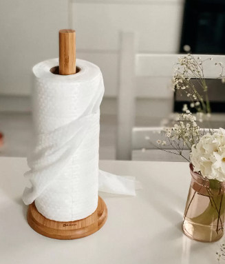 Подставка д/бумаж полотенец, D14*32см, бамбук BRAVO