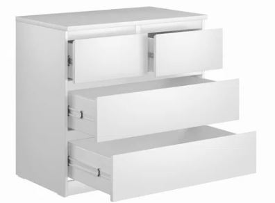 Комод МАЛЬТА 2+2 ящика 80х76 белый RU