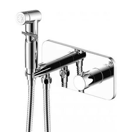 Смеситель Россинка X25-59 термостатический с гигиеническим душем, встраиваемый, хром