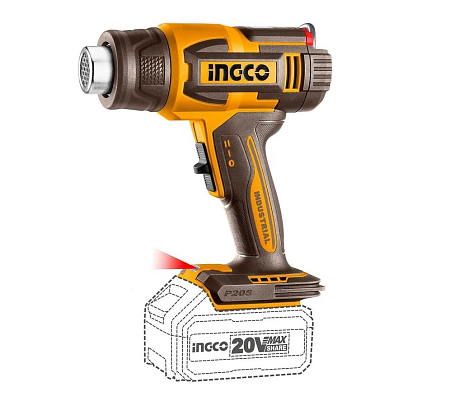 Фен аккумуляторный 20В INGCO HGLI20035 INDUSTRIAL