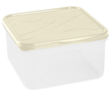 Контейнер д/продуктов "Modena" 0,7л квадр. гибкая/кр Светло-бежевый (12) 221110125/01