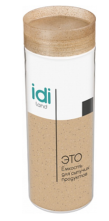 Банка д/сыпучих продуктов "Palermo" 1,5л Бесцветный флэк (12) 221116201/02