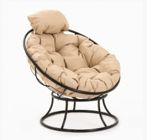Кресло "Папасан" мини, с бежевой подушкой, 81х68х77см 9572331