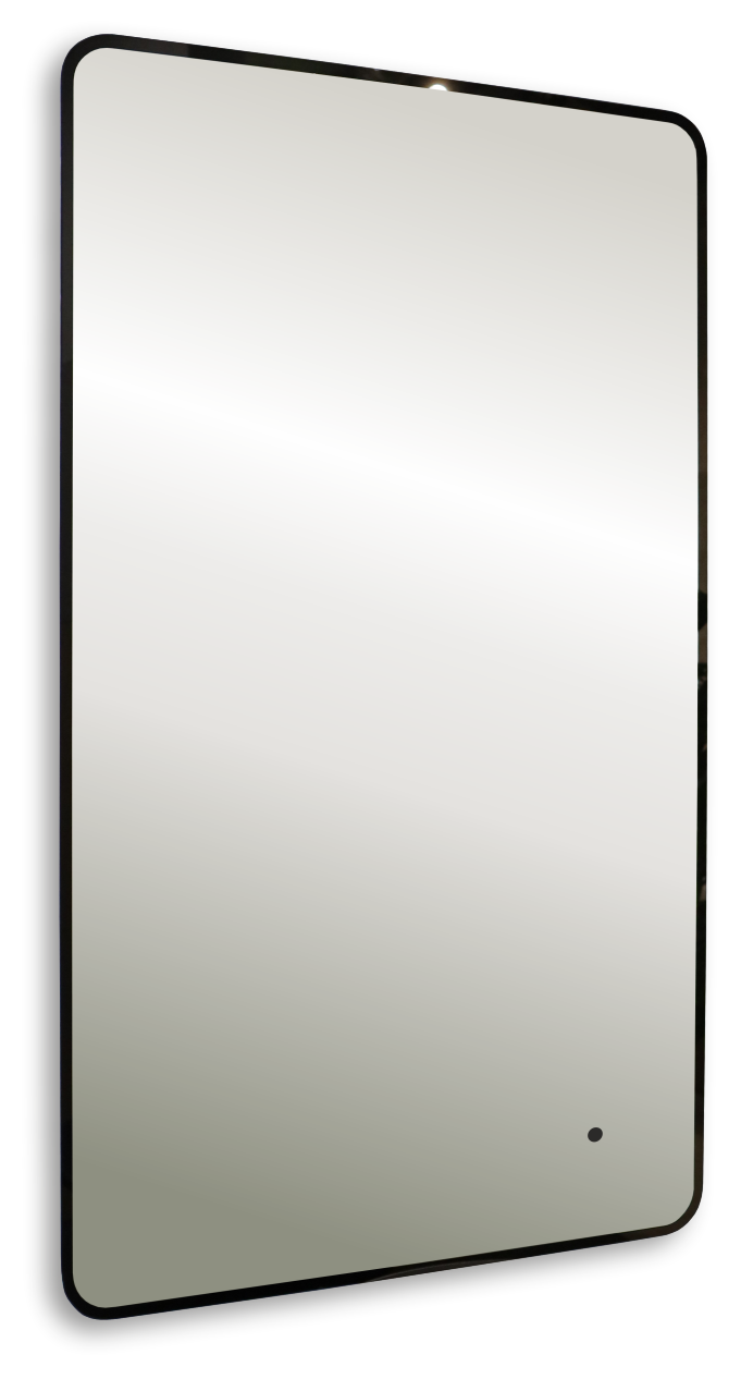 Зеркало "Incanto Black" 600х1000 (интерьерная подсветка,черный декор, бесконтактный сенсор) 