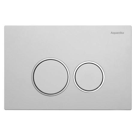 Смывная клавиша AQUANIKA BASIC 01.02.08 (два режима слива, механическое, белый/кольца хром)