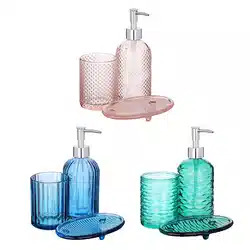 Набор для ванной 3 пр. "Стихия", стекло, 3 дизайна