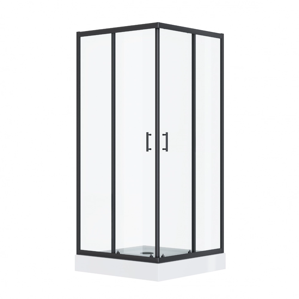 Душевое ограждение Вэлия 90*90*195 квад. черный