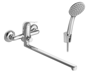 Смеситель для ванны-душа Santek Нико длинный излив, с аксессуарами, хром (8)