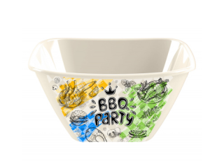 Миска 2,0л квадр. декор Светло-бежевый (17) 222128525/0150