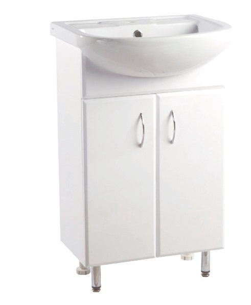 Тумба Эрика 55 + ум.Эрика-55/Клермонт 55 белый 490*820*310 (1)