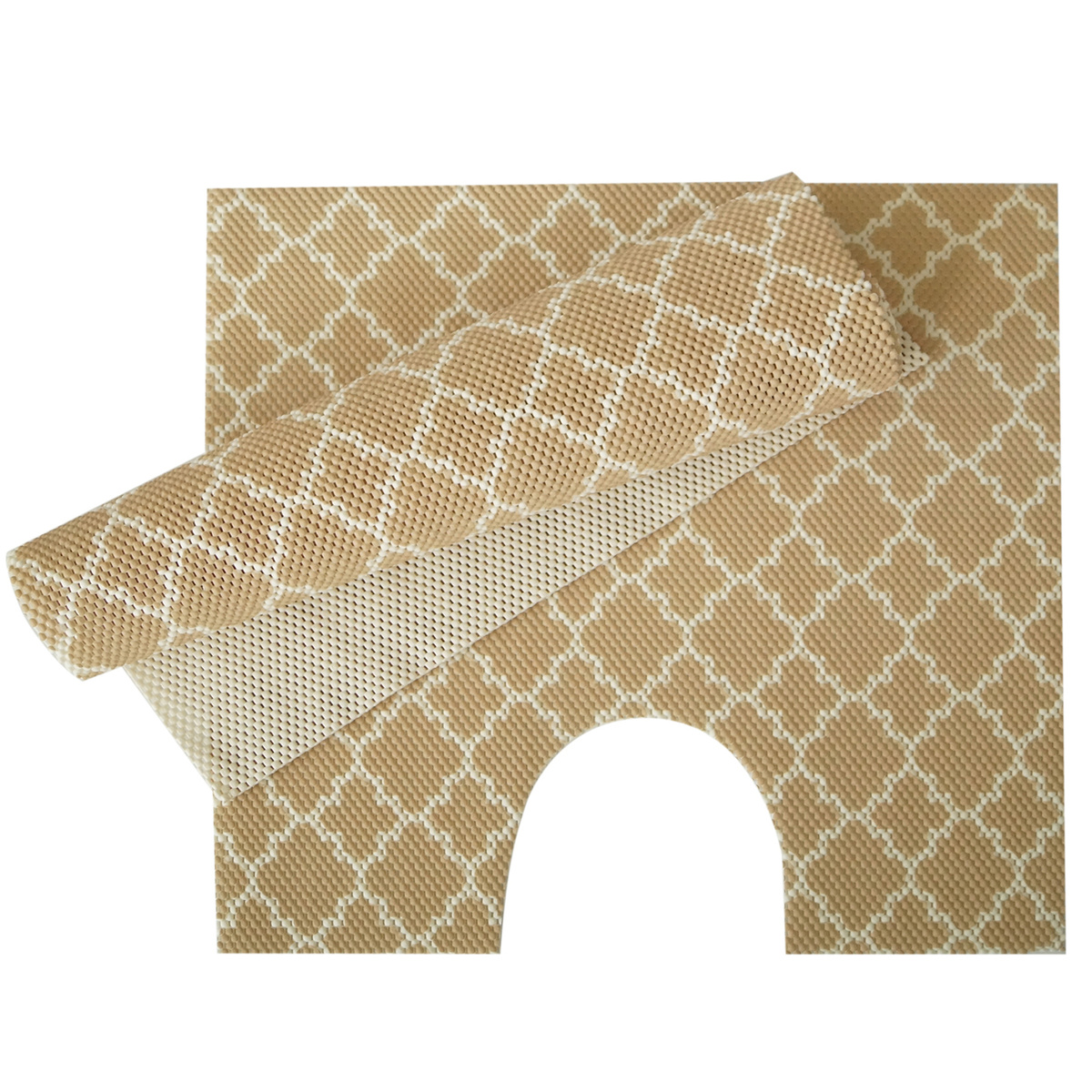 Набор ковриков для ванной и туалета из вспен-го ПВХ 50х52 см, 50х85 см (2шт.) V25BG