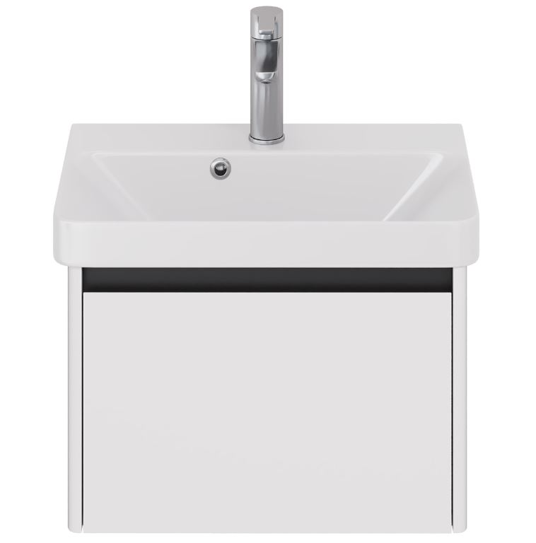 Тумба Dreja Luxury 55 подвесная 1 ящ.+ ум. Luxury 55 mini (белый)