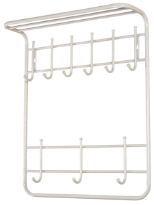 Вешалка 2-х ярусная 60 см (Белое серебро, Белое)