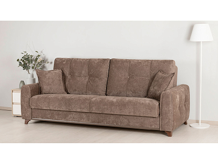 Диван - кровать Плимут Арт. ТД 379 Романс шоколад, Марвел шоколад к/з`