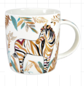 Кружка 350мл Зебра в тропиках