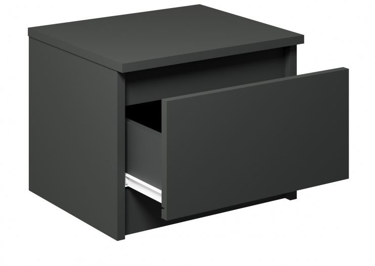 Тумба прикроватная Охта (ТП400)/Антрацит/МК											