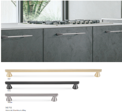 Ручка-скоба мебельная "9070" 19,2 см серебро (300)