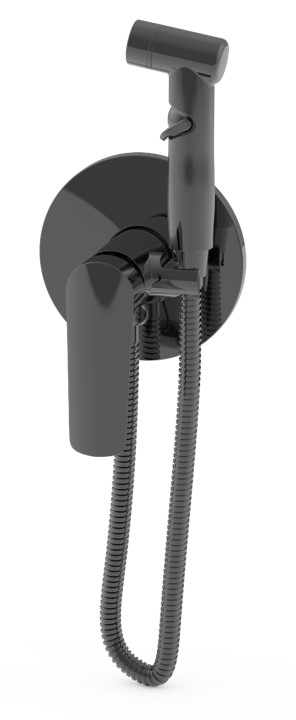 Смеситель Lagos Gun Metal скрытого монтажа с гигиеническим душем, арт. SMHLGGM