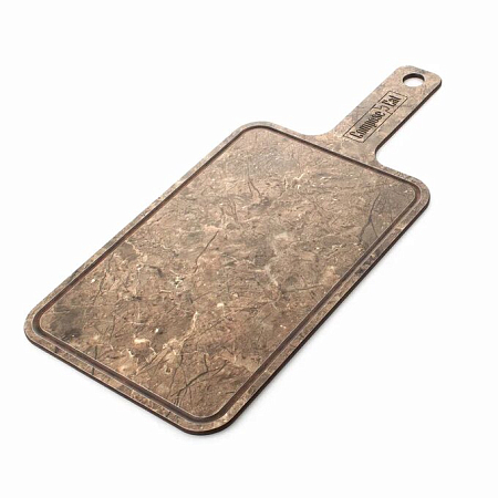 Доска разделочная "COMPOSE EAT" Everyday"  33х15х0,4см с ручкой, мрамор коричневый