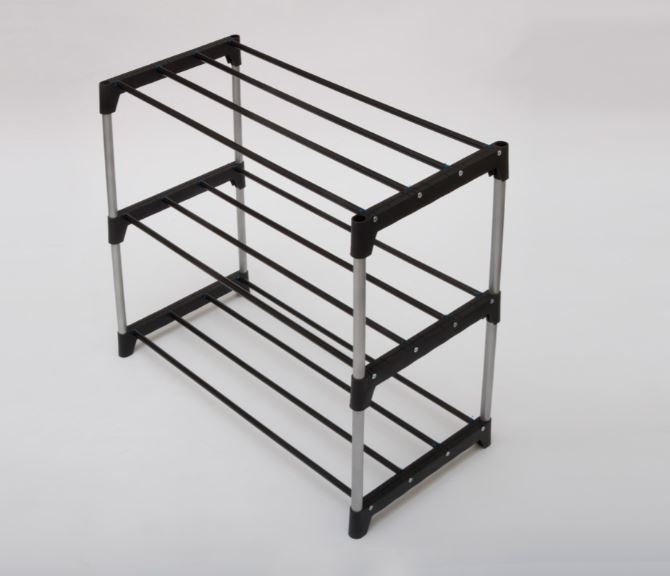 Этажерка под обувь 3-х ярусная (длина 80 см, металл)															