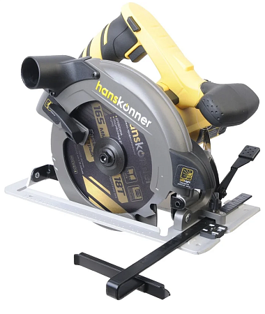 Пила дисковая циркулярная Hanskonner PLATINUM, 1350Вт, ТПД 165х20мм, пропил 52мм, конст эл-ка, LED