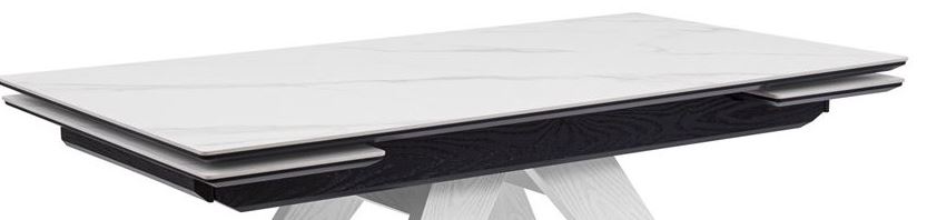 Стол Невада 1,4 1400*900+300+300 (керамика) (Покрытие Snow white)