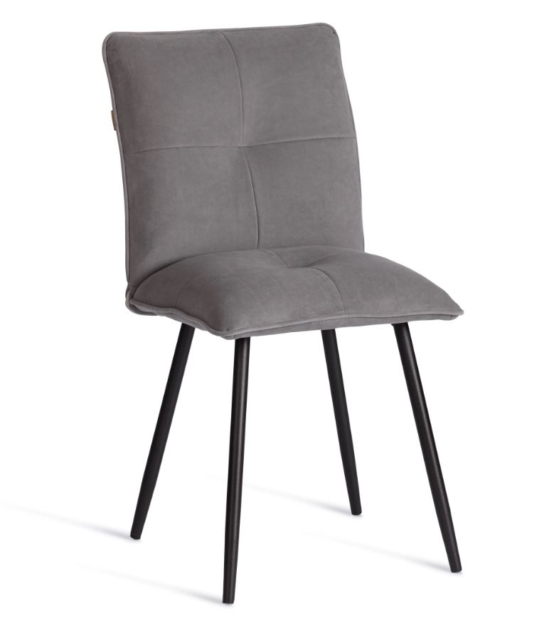 Стул обеденный Sweet [LT, флок , серый/черный, 29, 41х55х88 см]					