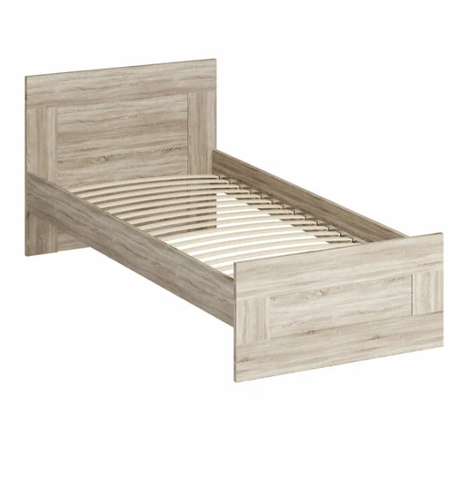 Кровать одинарная СИРИУС 90х200 сонома RU