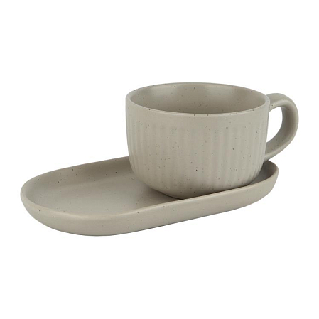 Чайная пара "Безмятежность" 240мл, цв.серый, в п.у.